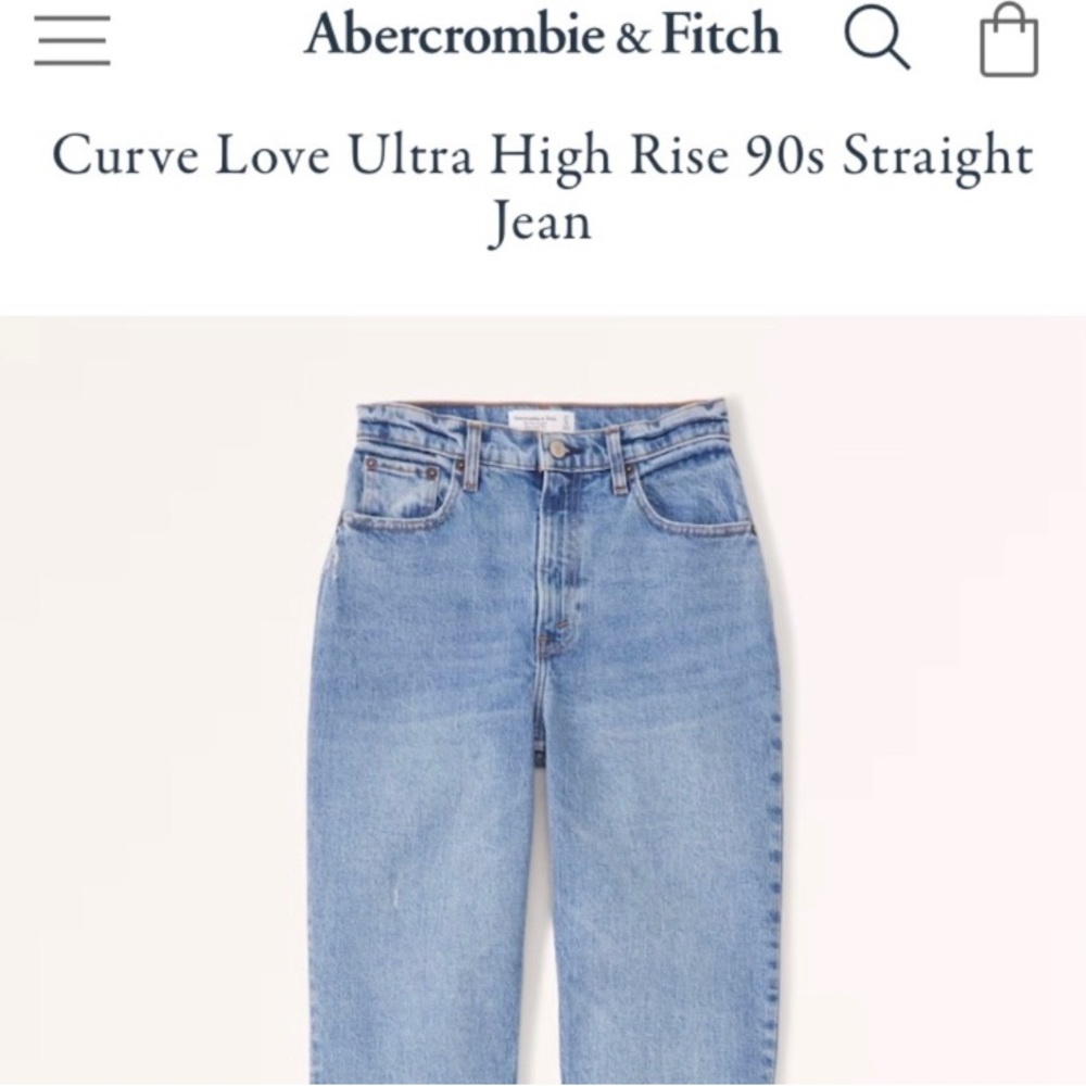 Abercrombie & Fitch Curve Love Ultra High Rise 90s Straight Jeans 31/12XL